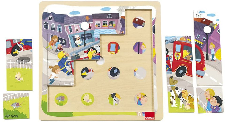 Puzzle camion de pompiers -Goula- Eveil Montessori Maroc