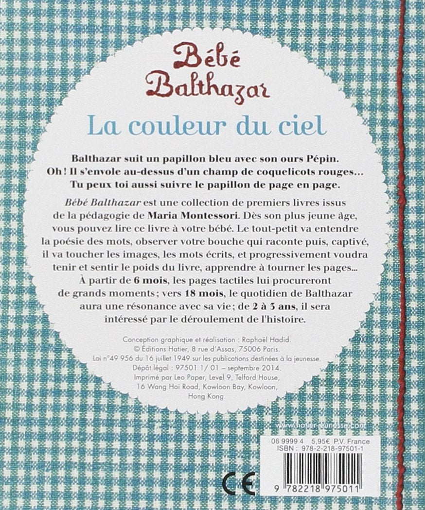 Bébé Balthazar - La couleur du ciel - Eveil Montessori Maroc