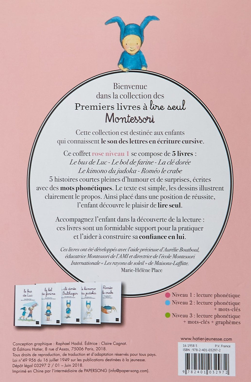 Coffret Premiers livres à lire seul 5 petites histoires de Balthazar Niveau 1 - Eveil Montessori Maroc