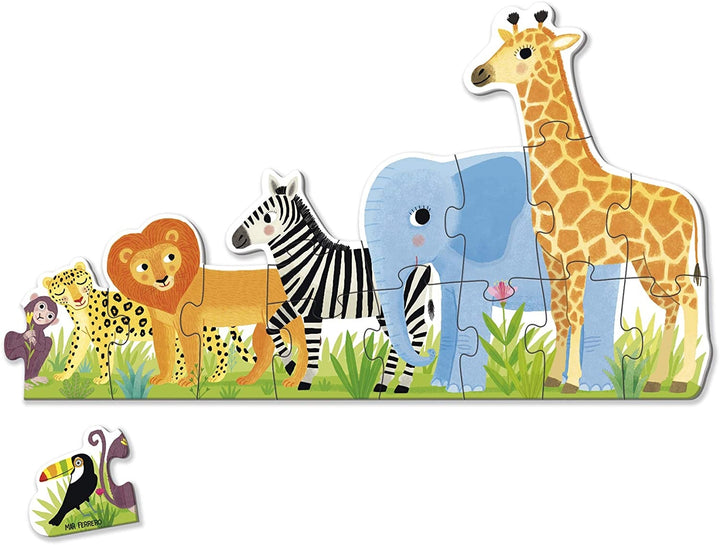 Puzzle XXL : Les animaux de la jungle - Eveil Montessori Maroc