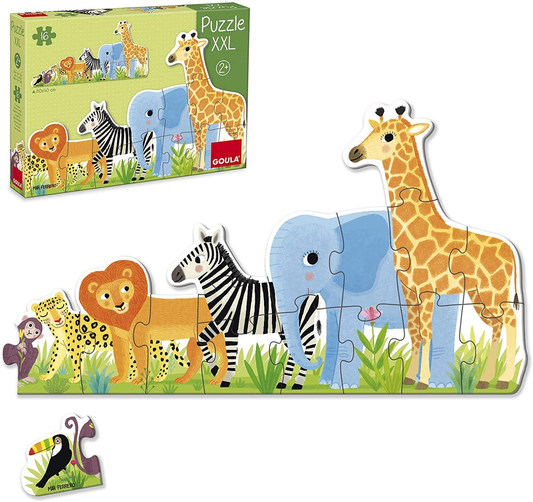Puzzle XXL : Les animaux de la jungle - Eveil Montessori Maroc