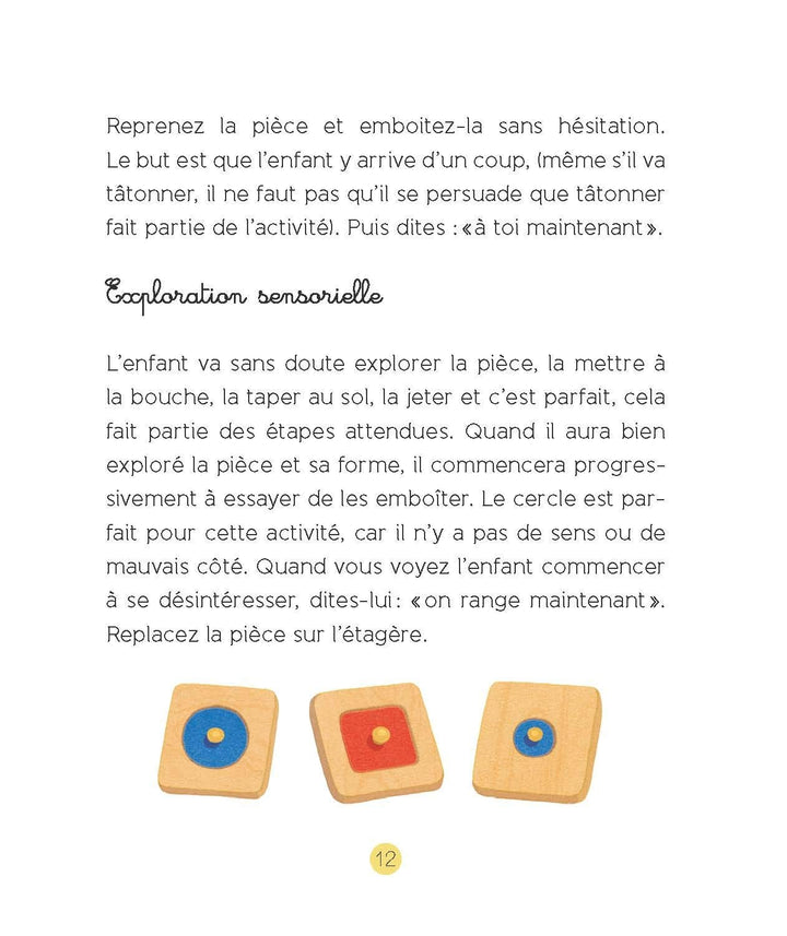 Tout-petit Montessori - Mes premiers encastrements - Dès 15 mois - Eveil Montessori Maroc