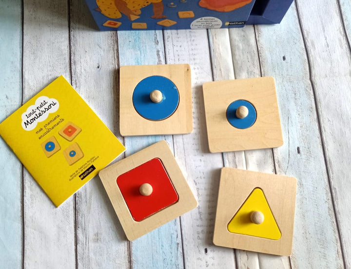 Tout-petit Montessori - Mes premiers encastrements - Dès 15 mois - Eveil Montessori Maroc