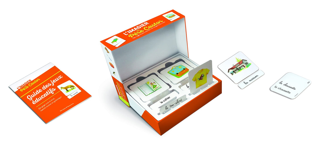 L'imagier du Père Castor : mon coffret pour associer les images et les mots - Eveil Montessori Maroc