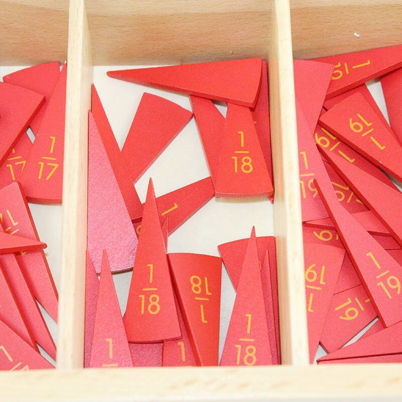 Sections circulaires des fractions de 11 à 20 - Eveil Montessori Maroc