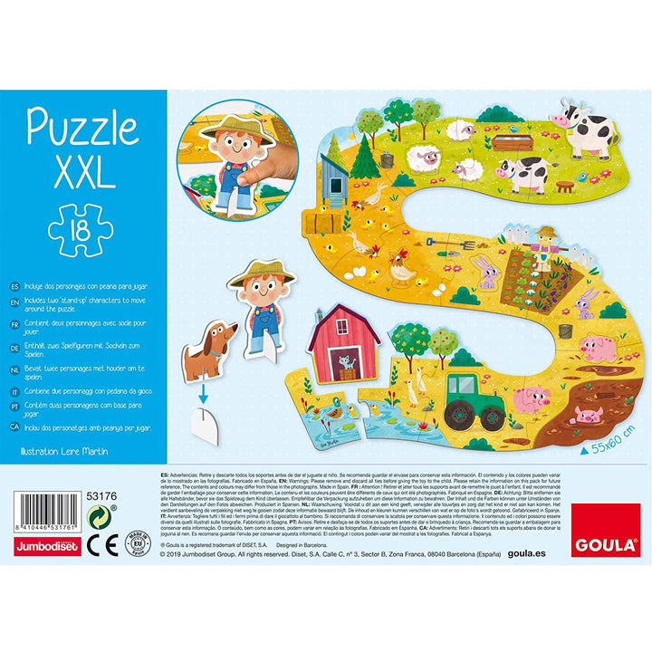 Puzzle XXL Ferme (18 pièces) - Eveil Montessori Maroc