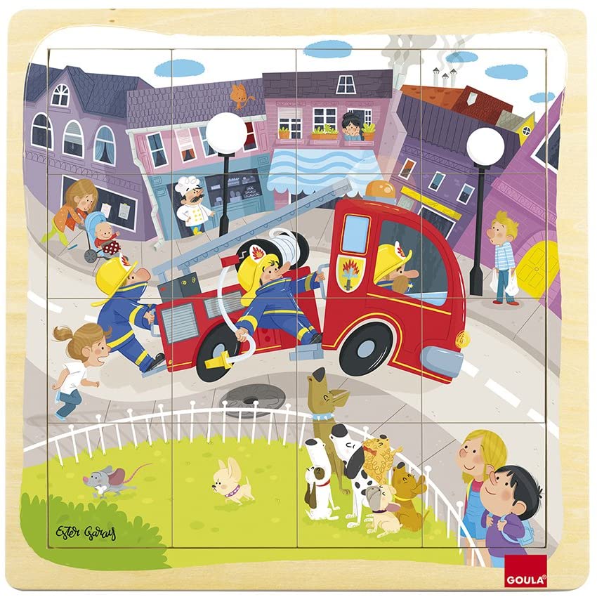 Puzzle camion de pompiers -Goula- Eveil Montessori Maroc