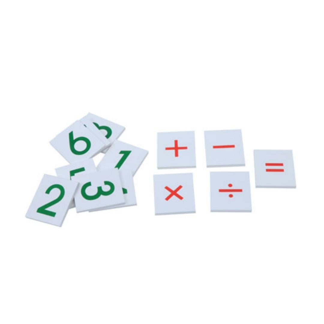 Matériel des perles dorées, plateaux et symboles 7 mm - Eveil Montessori Maroc