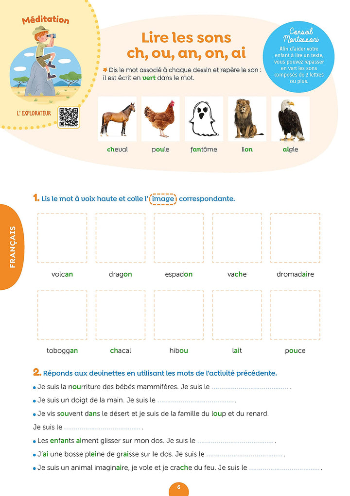 J'apprends facilement avec Montessori - CE1 - CE2 * Cahier - Eveil Montessori Maroc