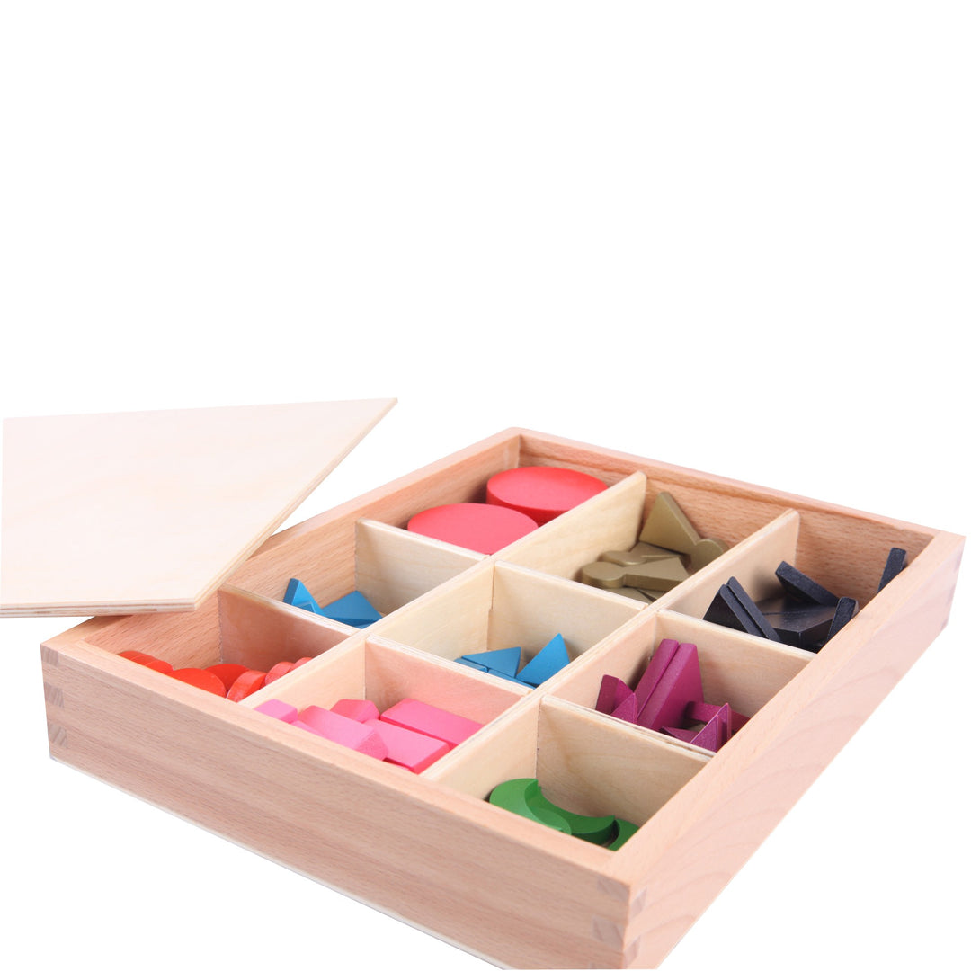 Boite des symboles de grammaire en bois - Eveil Montessori Maroc