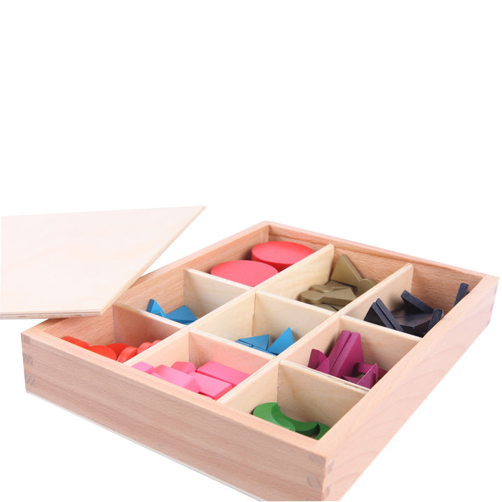 Boite des symboles de grammaire en bois - Eveil Montessori Maroc