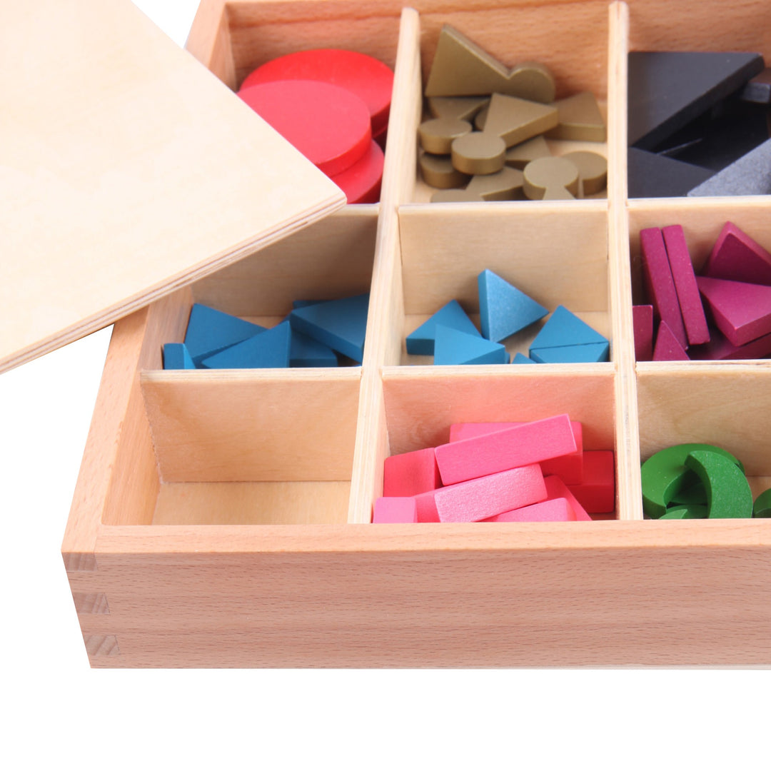 Boite des symboles de grammaire en bois - Eveil Montessori Maroc