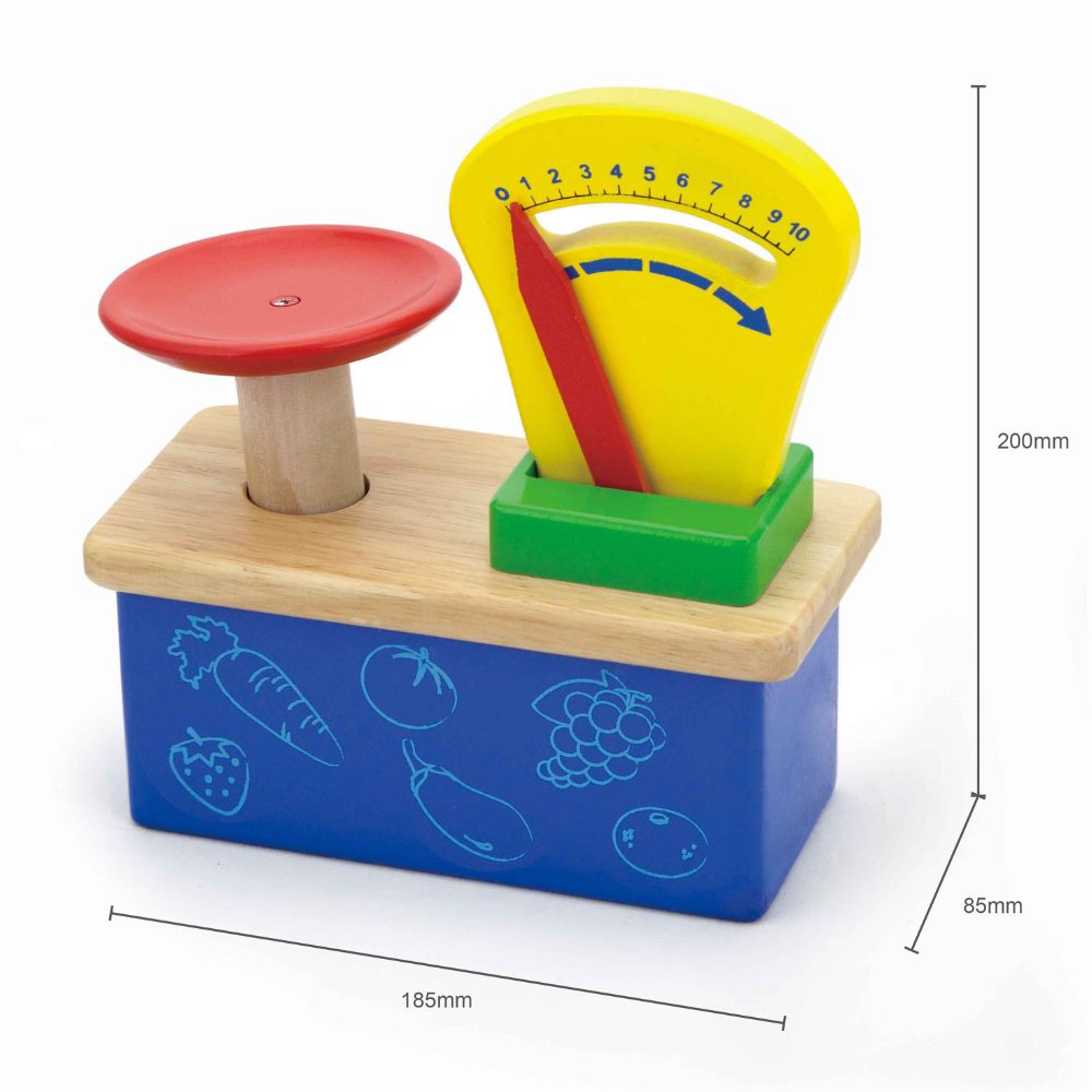 Balance d'épicier en bois - Eveil Montessori Maroc