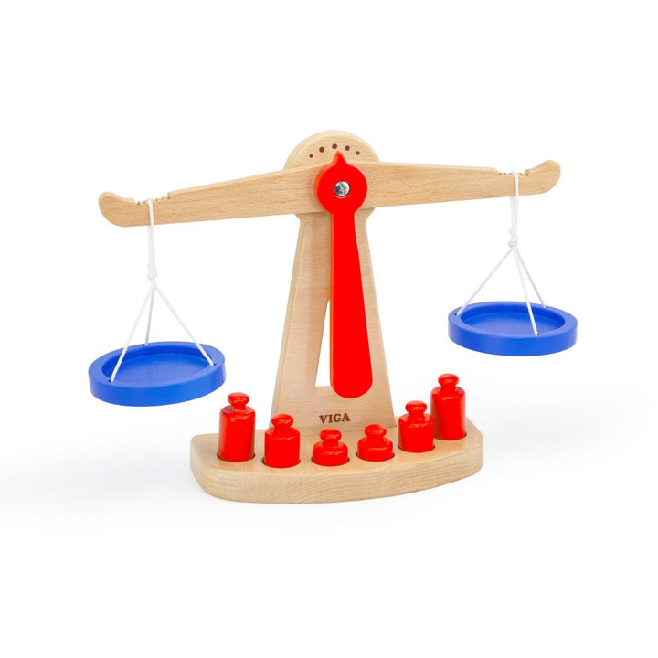 Balance à plateaux, en bois - Eveil Montessori Maroc