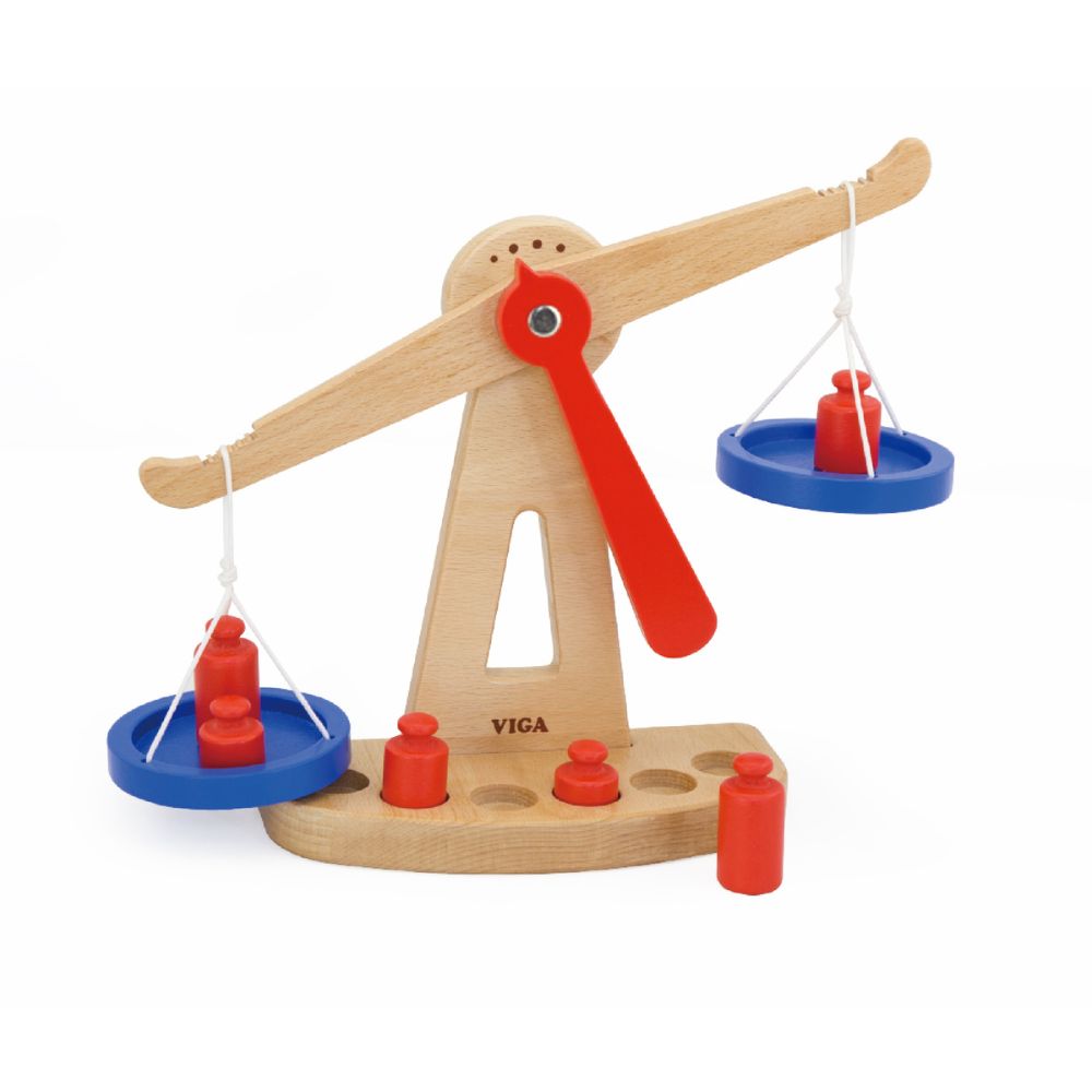 Balance à plateaux, en bois - Eveil Montessori Maroc