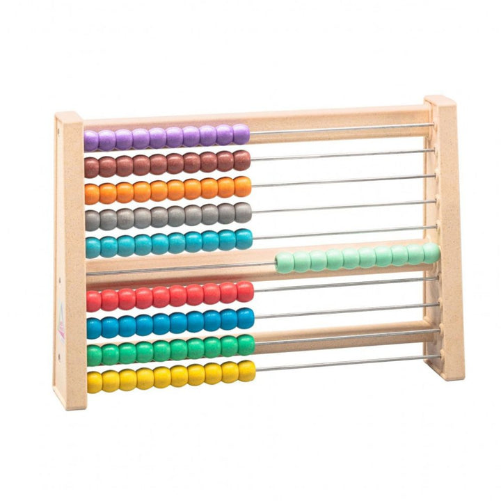 Boulier en 10 couleurs en bois Re-Wood® - Abaque en bois - Eveil Montessori Maroc