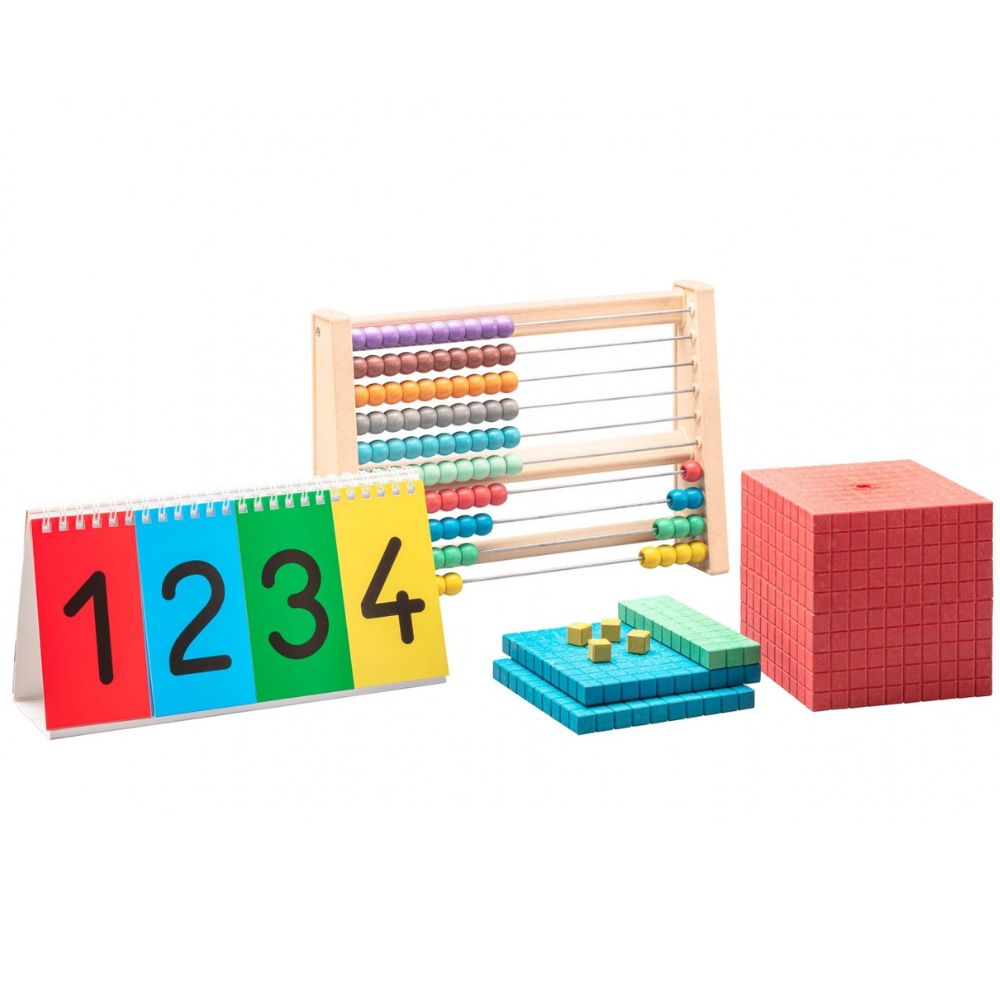 Boulier en 10 couleurs en bois Re-Wood® - Abaque en bois - Eveil Montessori Maroc