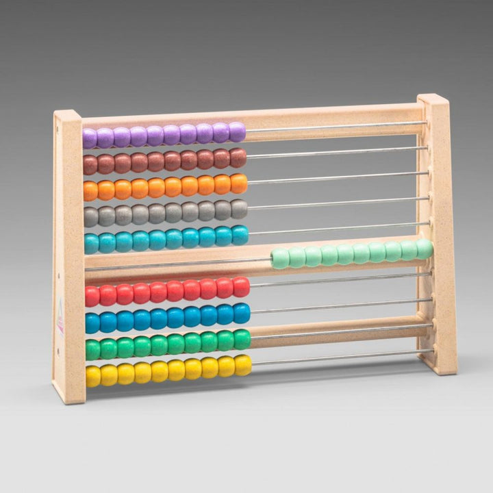 Boulier en 10 couleurs en bois Re-Wood® - Abaque en bois - Eveil Montessori Maroc
