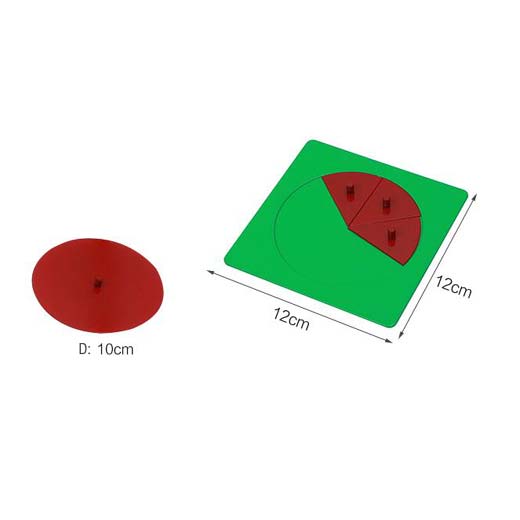 Cercles fractionnés et leur support - Eveil Montessori Maroc