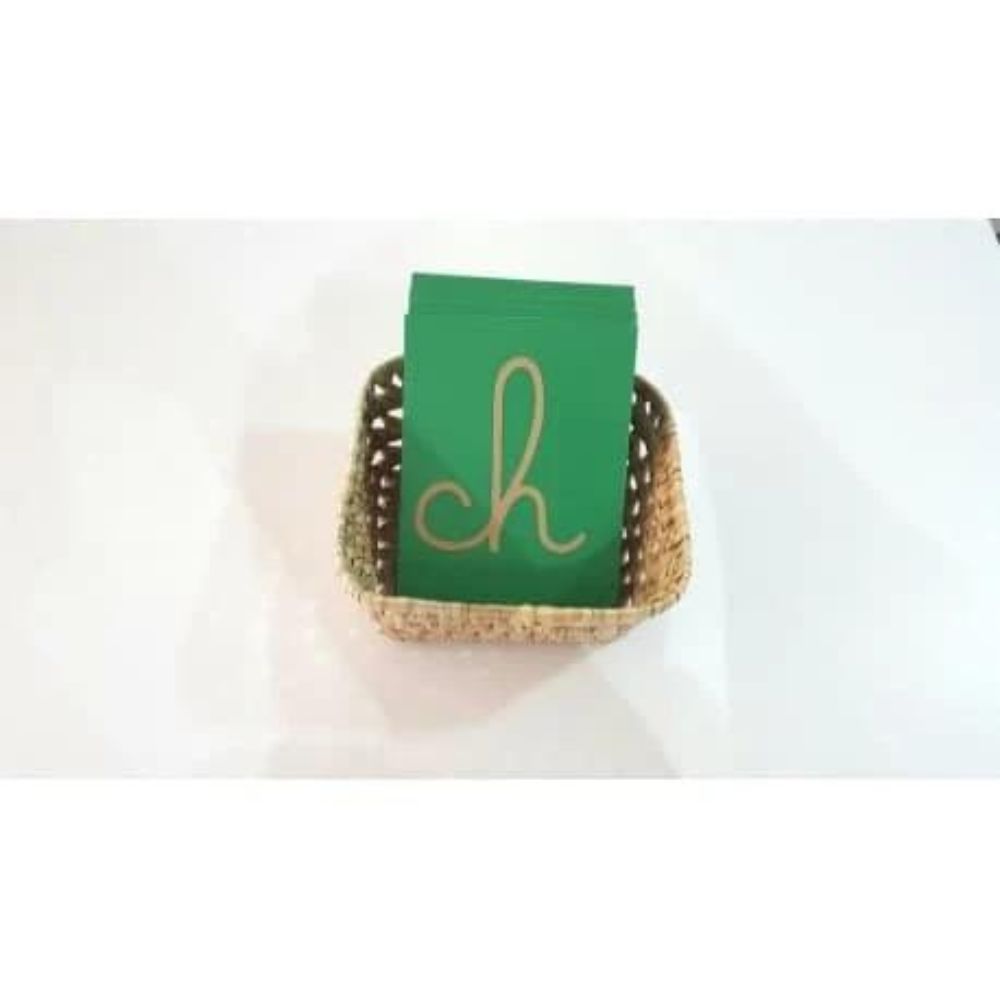 Digrammes rugueux cursifs - Eveil Montessori Maroc