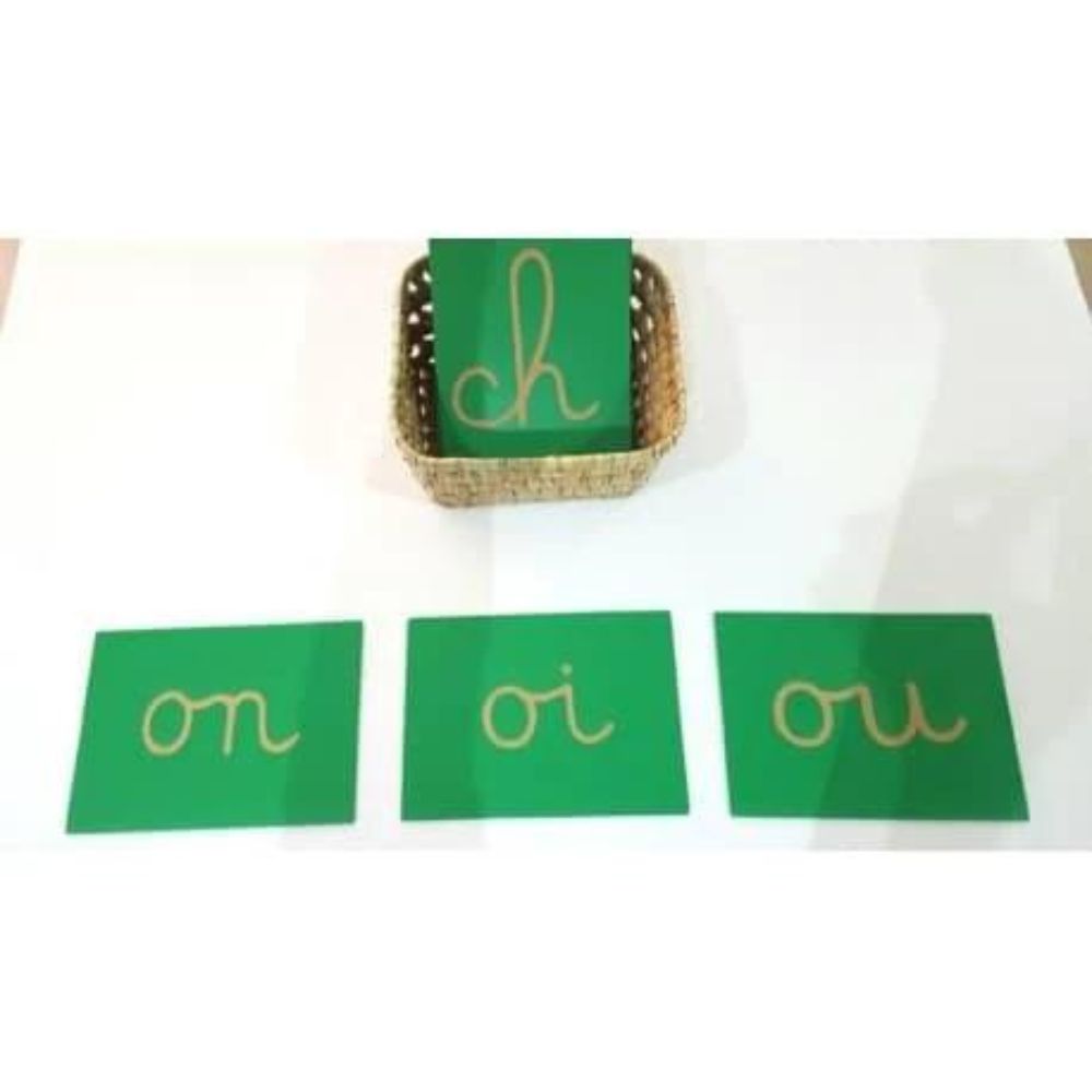 Digrammes rugueux cursifs - Eveil Montessori Maroc