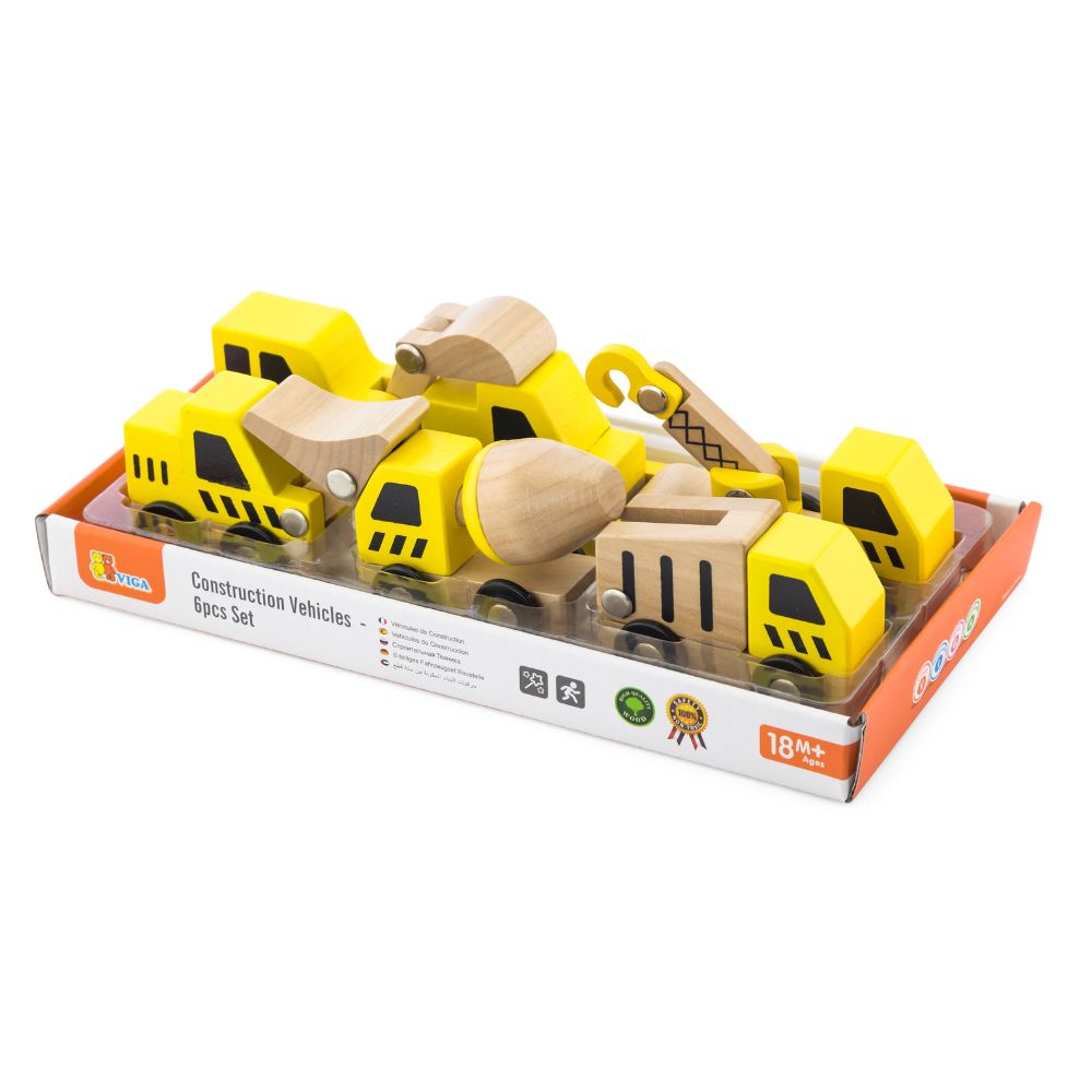 Engins de construction - Ensemble de 6pcs - Eveil Montessori Maroc