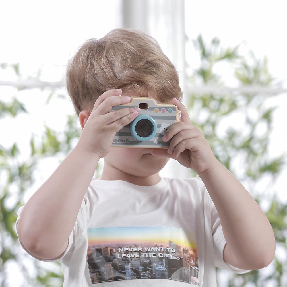 Appareil Photo en bois - Eveil Montessori Maroc