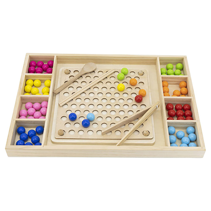 Correspondance des perles en bois avec modèles - Eveil Montessori Maroc