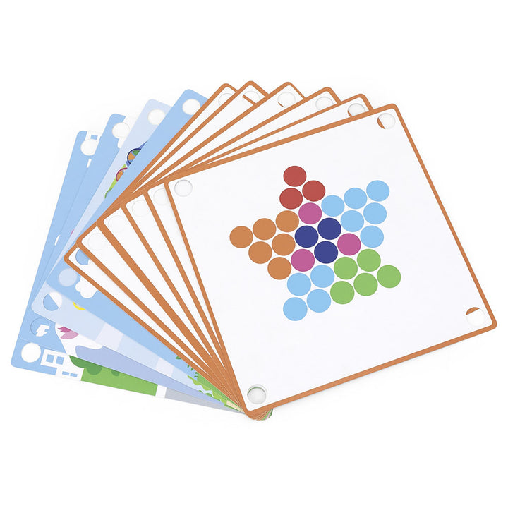 Correspondance des perles en bois avec modèles - Eveil Montessori Maroc