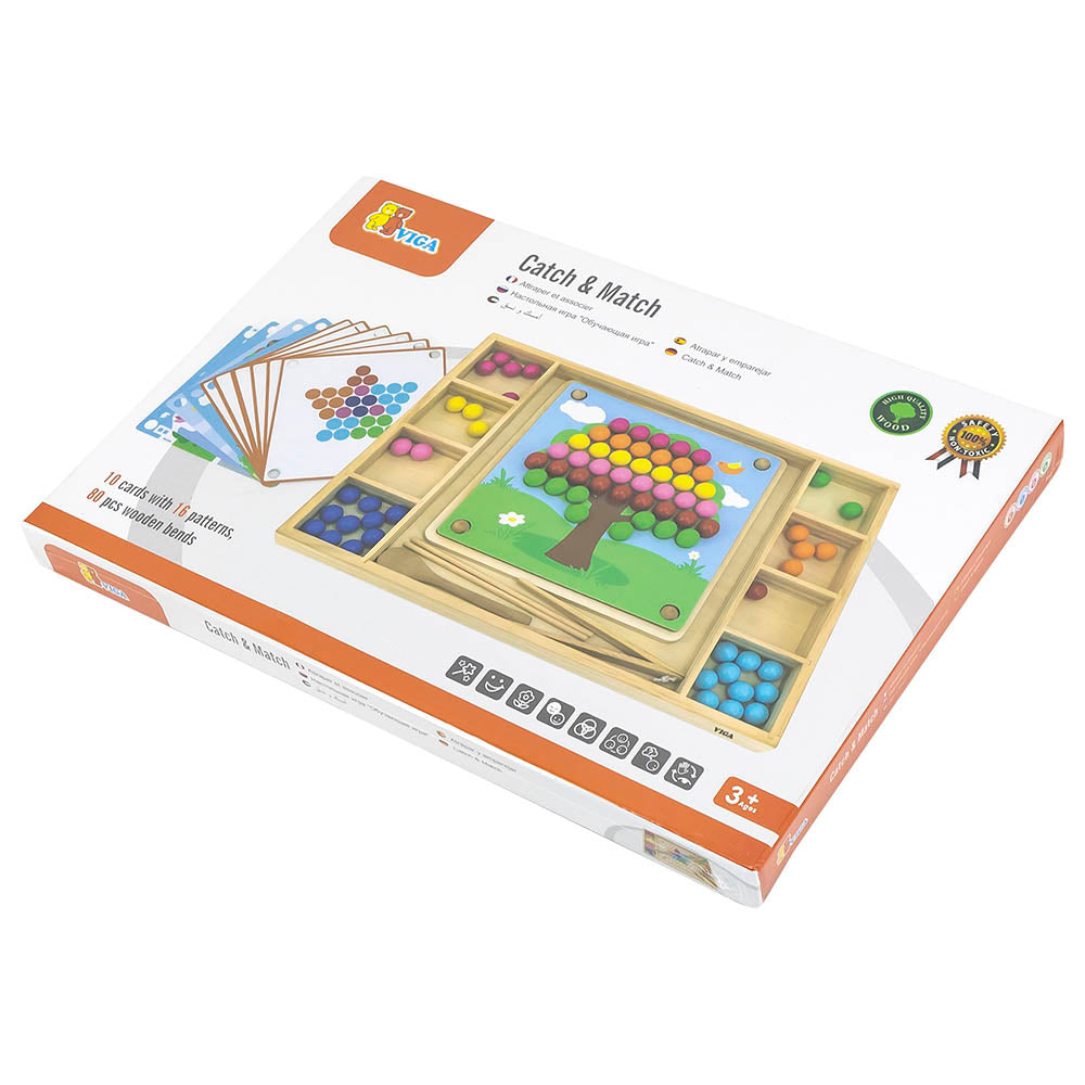 Correspondance des perles en bois avec modèles - Eveil Montessori Maroc