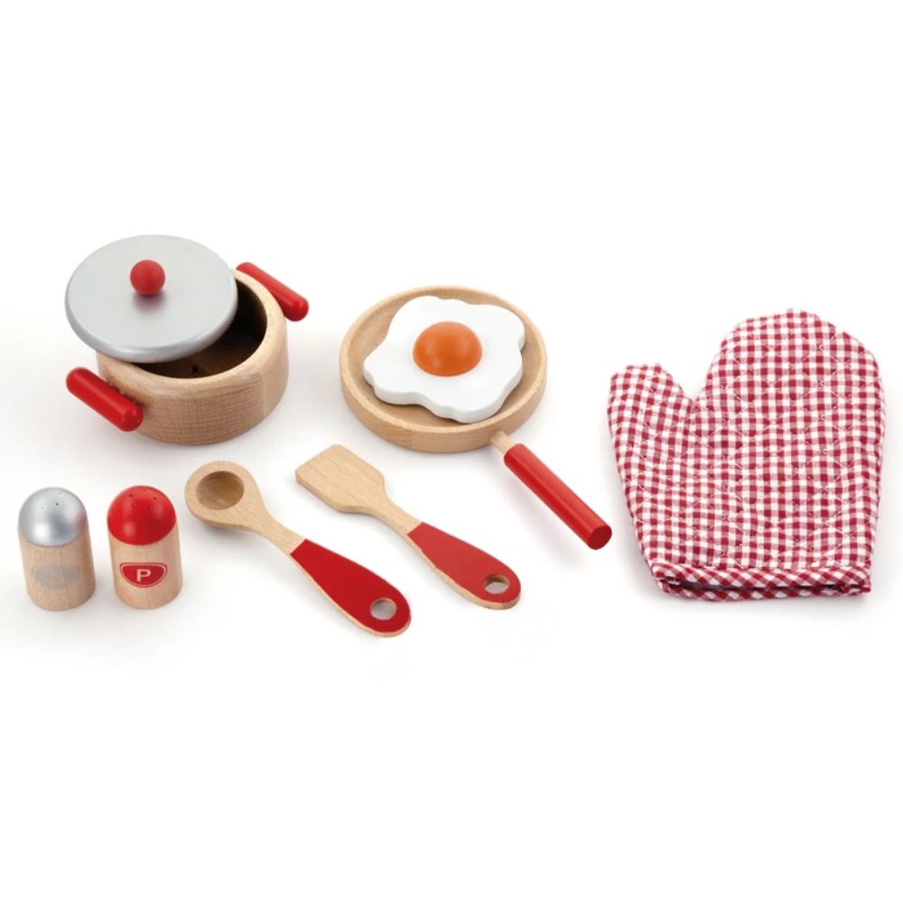 Ensemble d'outils de cuisine en bois - Eveil Montessori Maroc