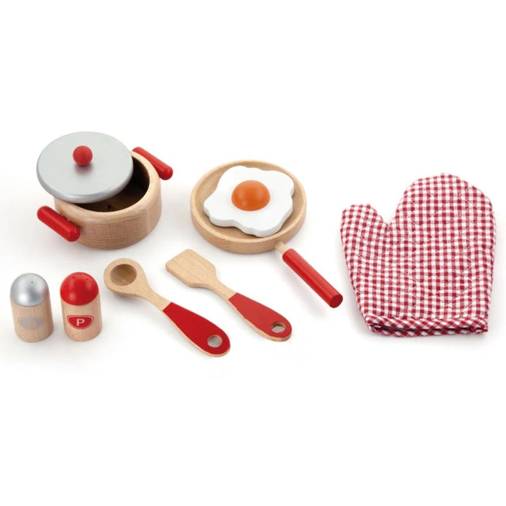 Ensemble d'outils de cuisine en bois - Eveil Montessori Maroc