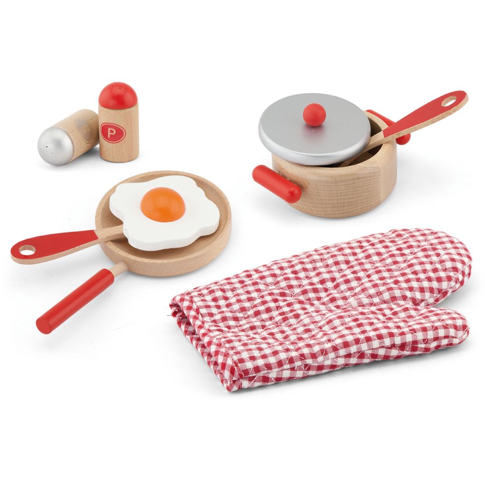 Ensemble d'outils de cuisine en bois - Eveil Montessori Maroc
