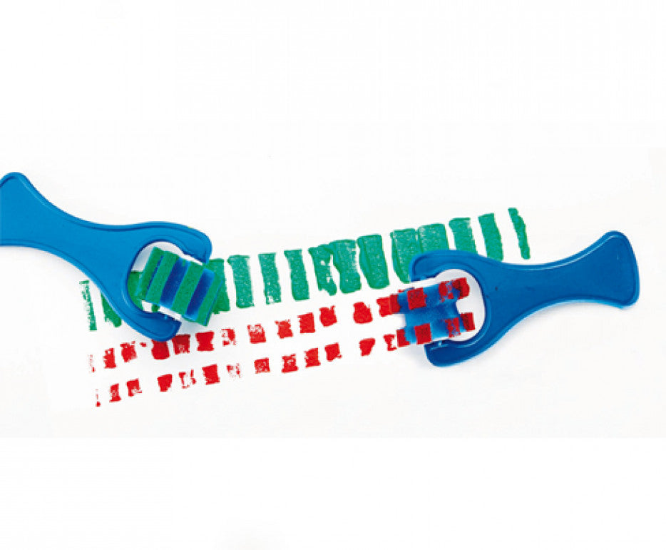 Sachet de 3 petits rouleaux de peinture formes diverses - Eveil Montessori Maroc