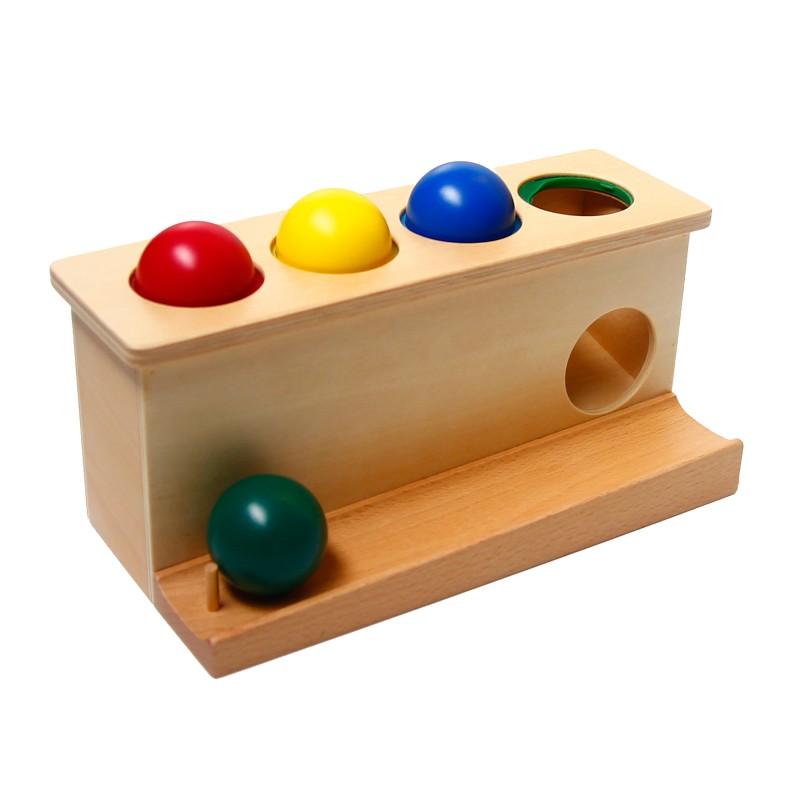 Boite de boules à pousser - Permanence des objets - Eveil Montessori Maroc