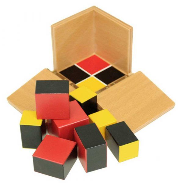 Cube du binôme algébrique - Eveil Montessori Maroc