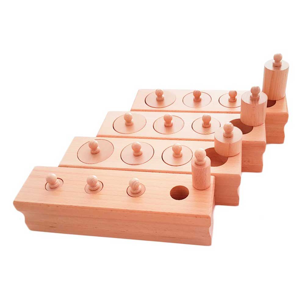 Blocs des cylindres petit format - Eveil Montessori Maroc