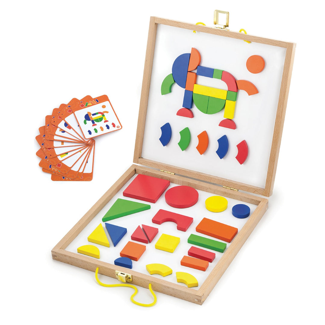 Coffret de formes magnétiques - Eveil Montessori Maroc