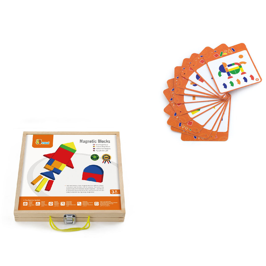 Coffret de formes magnétiques - Eveil Montessori Maroc