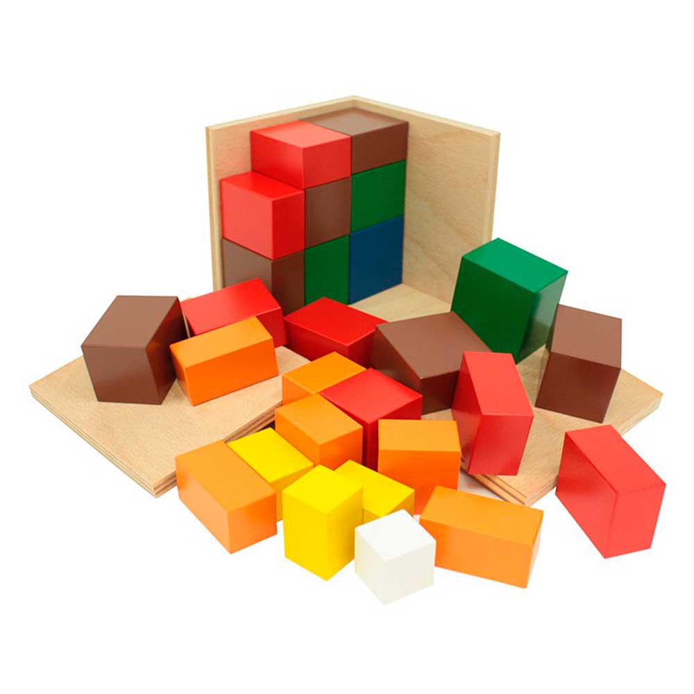 Cube du trinôme arithmétique - Eveil Montessori Maroc