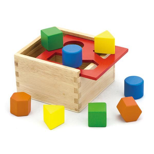 Encastrements de 5 formes géométriques - Eveil Montessori Maroc