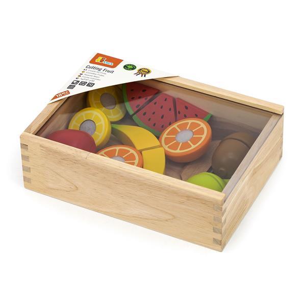 Fruits tranchés en bois - Eveil Montessori Maroc