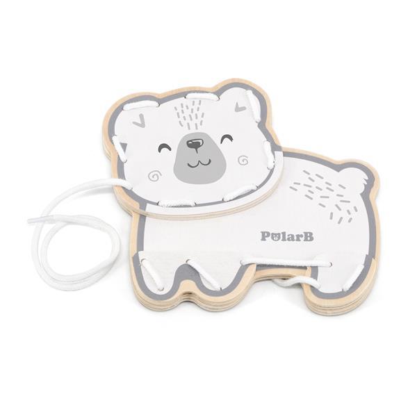 Laçage animaux en bois - Eveil Montessori Maroc