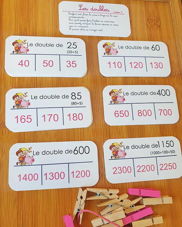 Les Doubles Niveau 2 - Eveil Montessori Maroc