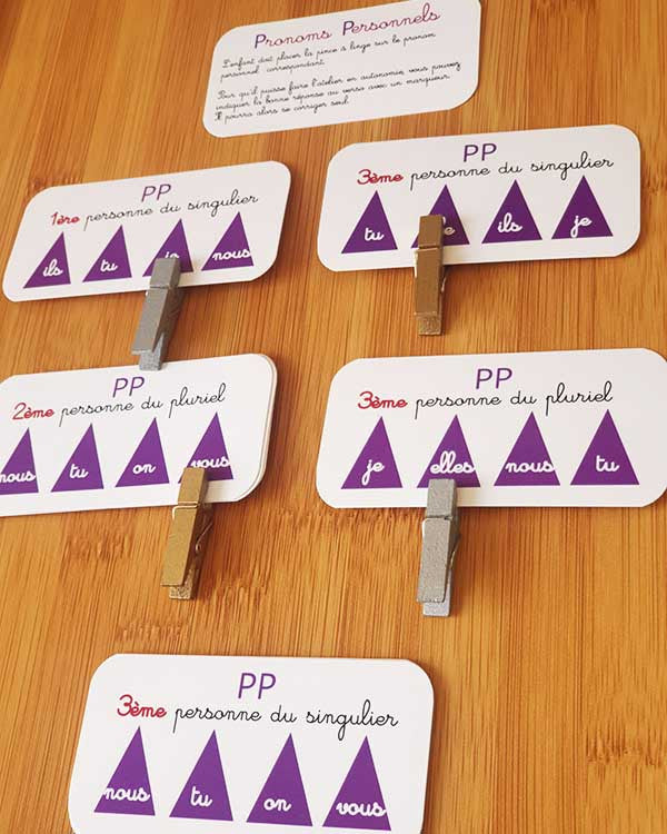 Les Pronoms Personnels - Eveil Montessori Maroc