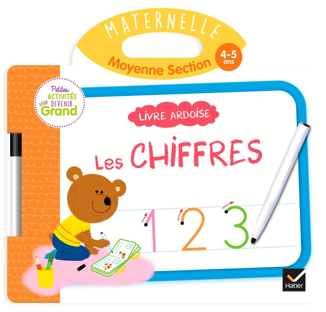 Montessori Livre ardoise - Les chiffres MS - Eveil Montessori Maroc