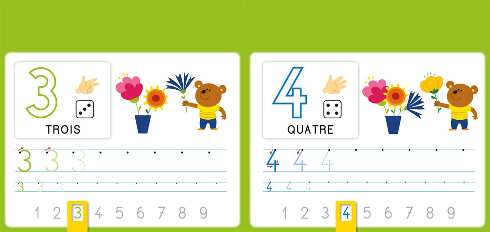 Montessori Livre ardoise - Les chiffres MS - Eveil Montessori Maroc