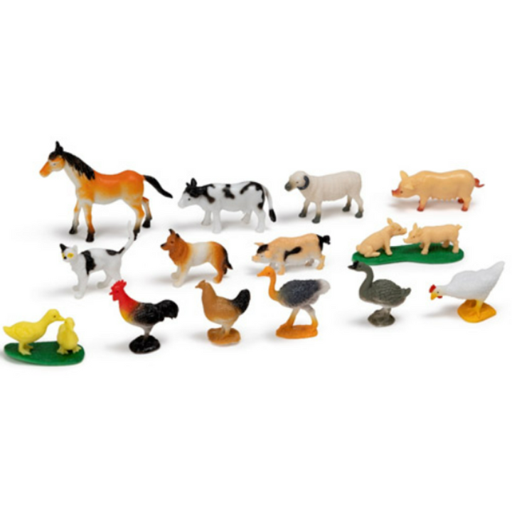 Ensemble de 14 animaux de la ferme - Eveil Montessori Maroc