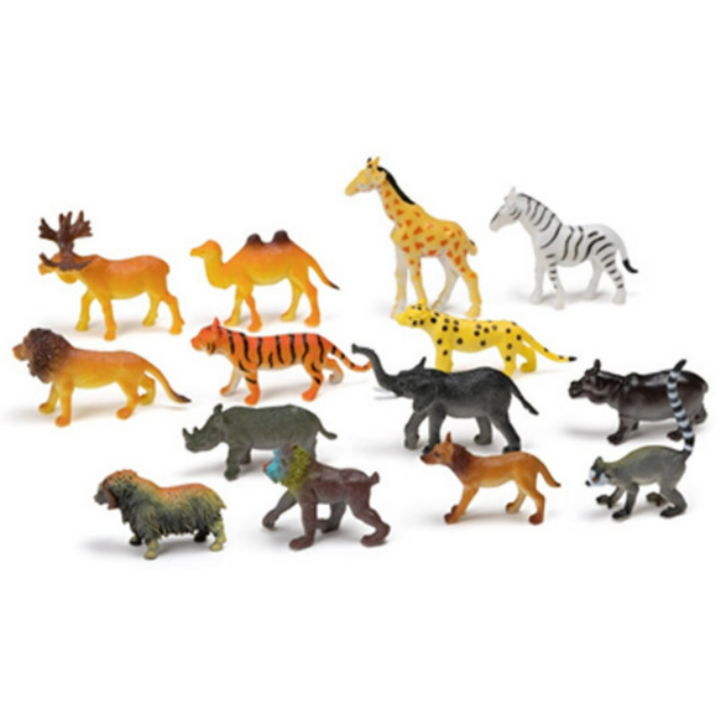 Ensemble de 14 animaux sauvages - Eveil Montessori Maroc