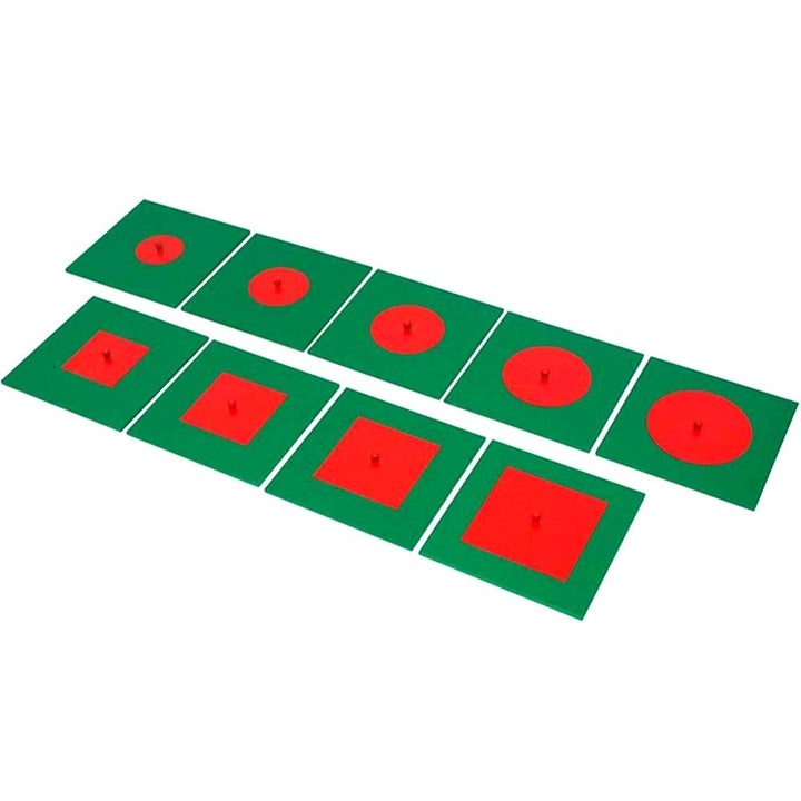 Formes concentriques Cercles et Carrés - Eveil Montessori Maroc